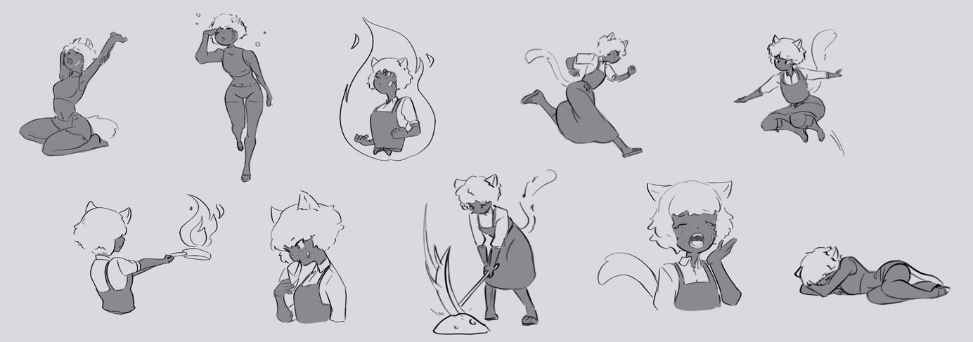 Oni's daily life in thumbs | ArtBy:Araonthetrain