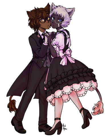 Oni & Mako commission | ArtBy:NaDeRegen